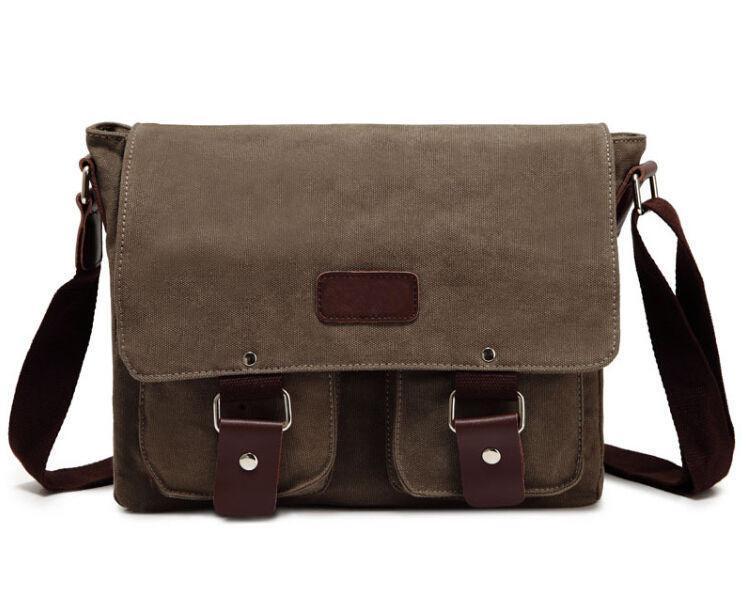 Artisanal Bags Dark Khaki Canvas Messenger Bag - Multiple Colors