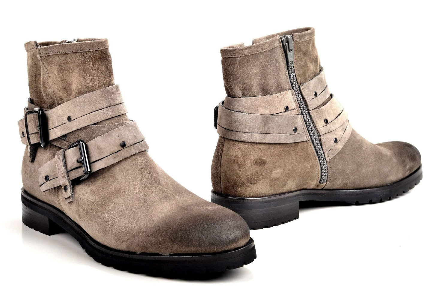 Bootland Boots Low Beige Biker Boots