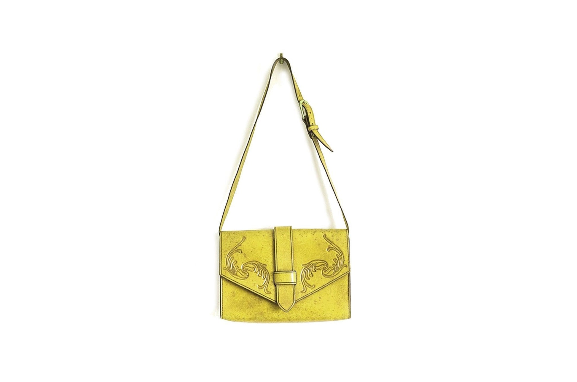 Artisanal Bags Yellow Leather Foldover Bag - Multiple Colors A799445