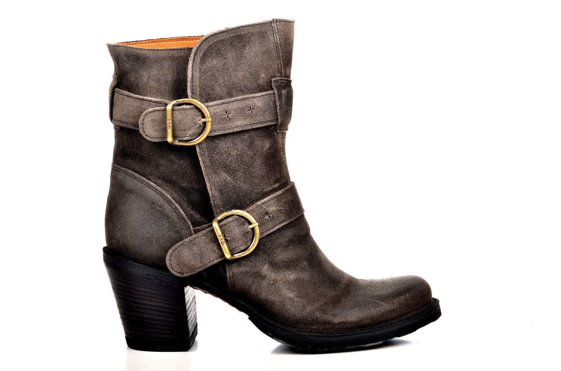 Bootland Boots 5 / Dark Gray Tall Leather Booties 2 Colors